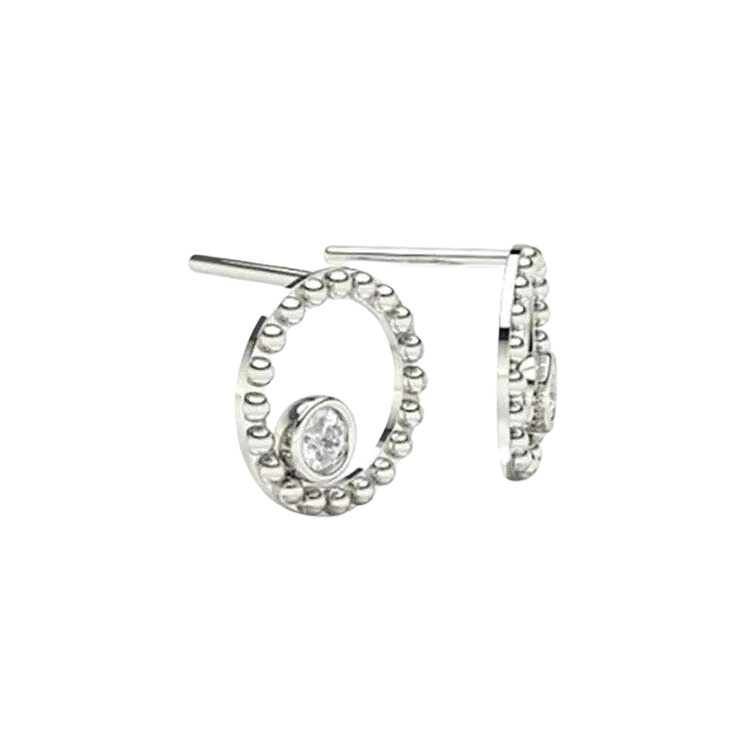 Classic Diamond Hoop Earrings