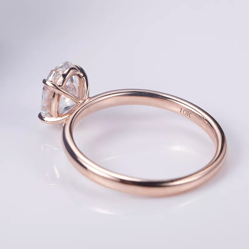 Rose Gold Oval Diamond Ring