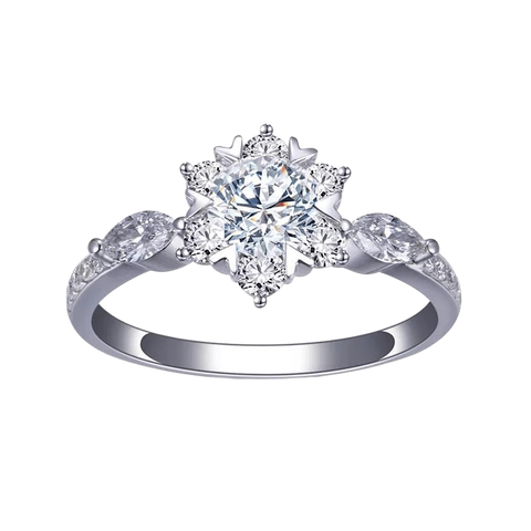 1Ct Round Cut Lab Diamond Engagement Ring