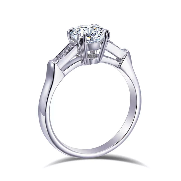 18k White Gold Unique Engagement Lab Diamond Ring