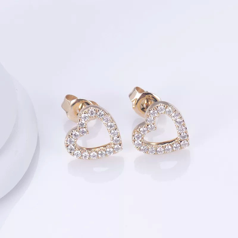 Round Cut 14k Diamond Earrings