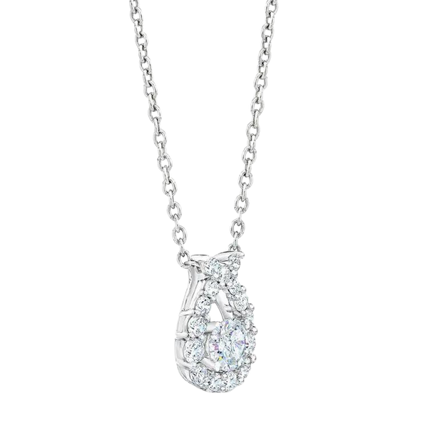 Luxury Pear Dazzling Diamond Necklace