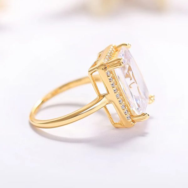 925 Sterling Silver CZ Princess Cut Ring