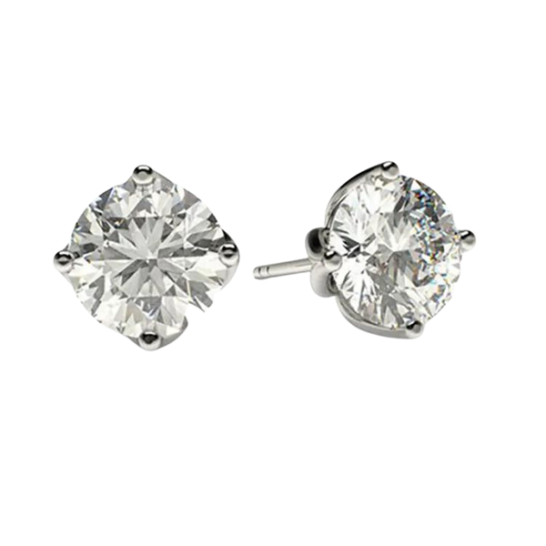 Elegant 18k Gold Diamond Studs Earrings