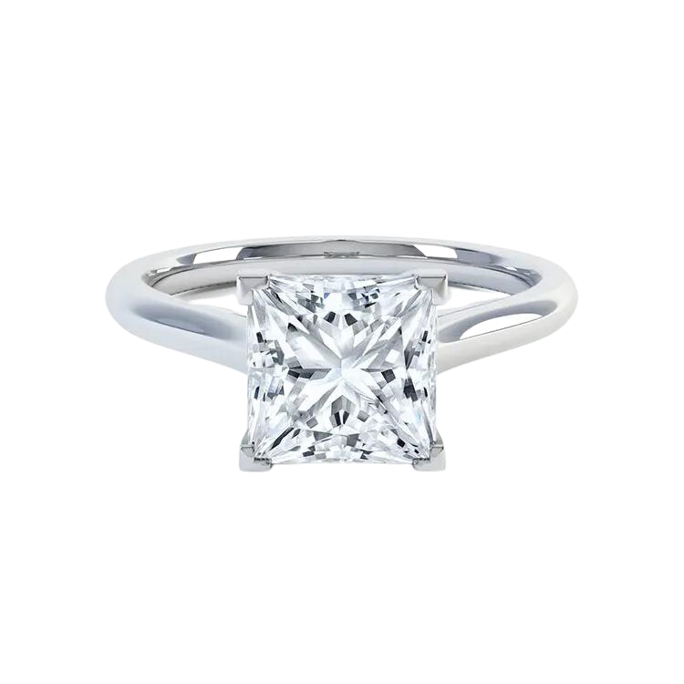 18k Gold Princess Lab Grown Diamond Ring