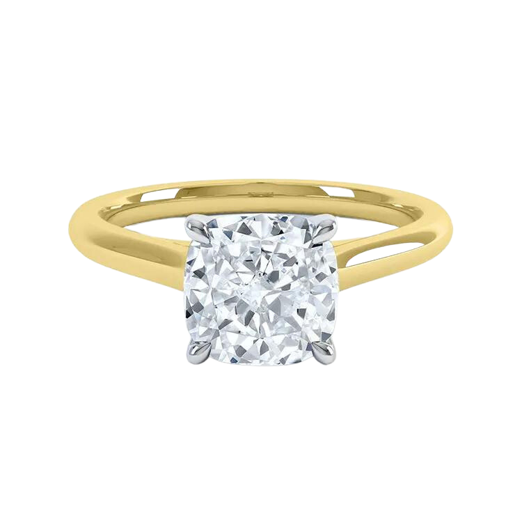 18k Gold Princess Cut Diamond Engagement Ring