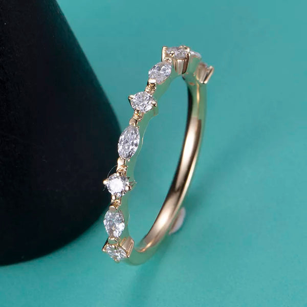 18k Yellow Gold Lab Grown Diamond Eternity Ring