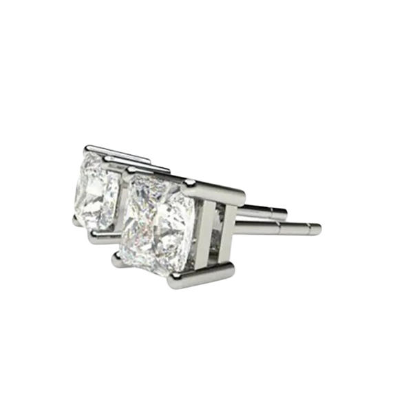 Brilliant Princess Cut Diamond Earrings