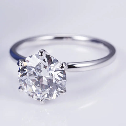 18k Gold Solitaire Diamond Ring