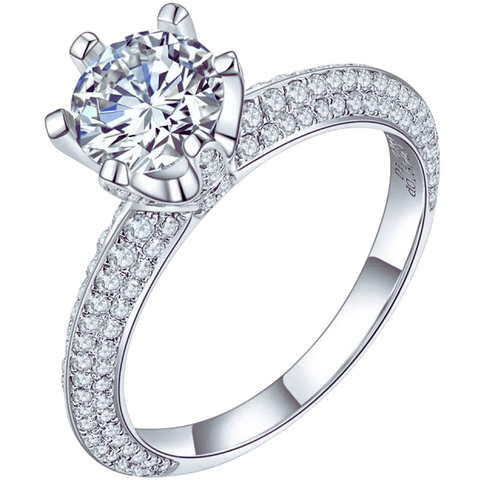 Lab Grown Diamond 18k White Gold Engagement Ring