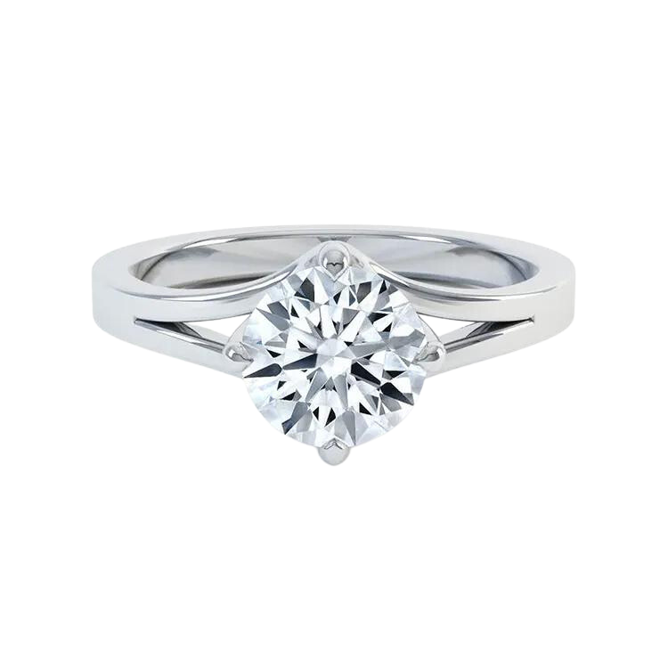 Classic 18K Gold 1 Carat Lab Diamond Solitair Ring