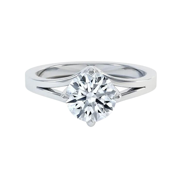 Classic 18K Gold 1 Carat Lab Diamond Solitair Ring