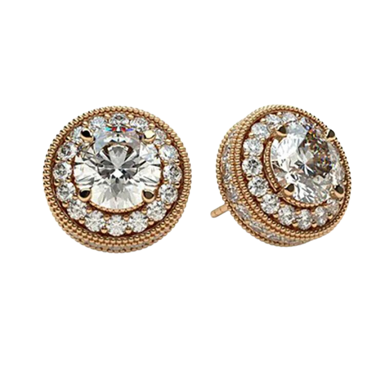 Radiant Diamond Studs Earrings