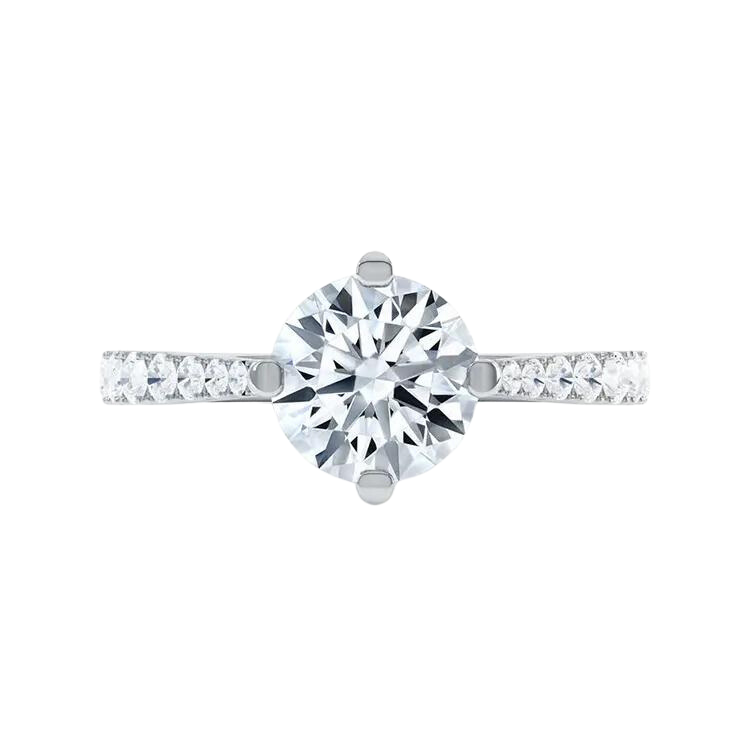 Classic Six Claw Round Brilliant Cut Diamond Engagement Ring