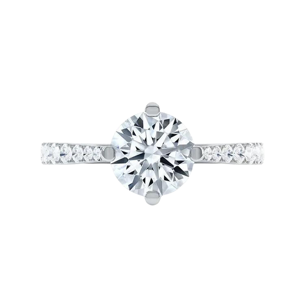 Classic Six Claw Round Brilliant Cut Diamond Engagement Ring