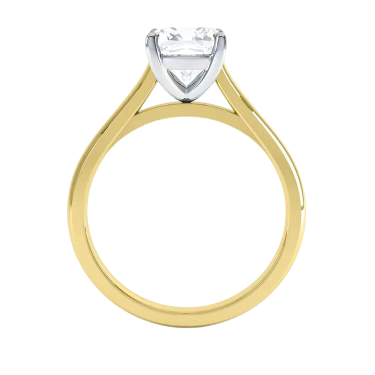 18k Gold Princess Cut Diamond Engagement Ring