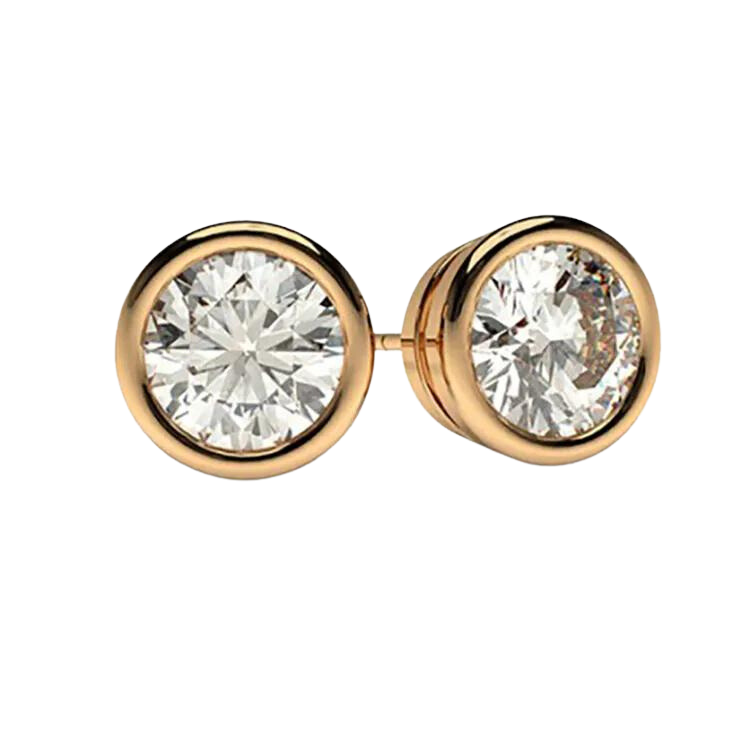 Classic Round Diamond Studs Earrings