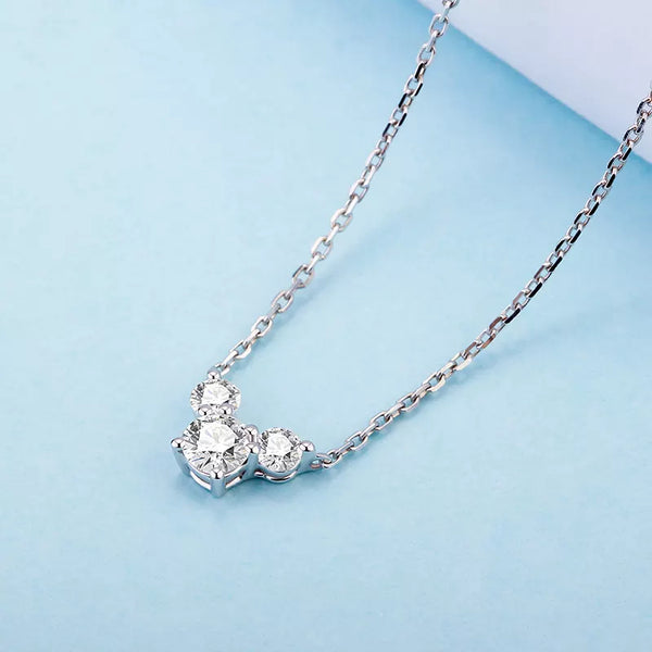 Three Diamond Necklace