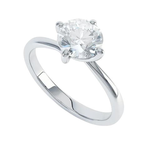 Classic Round Lab Grown Diamond Engagement Ring