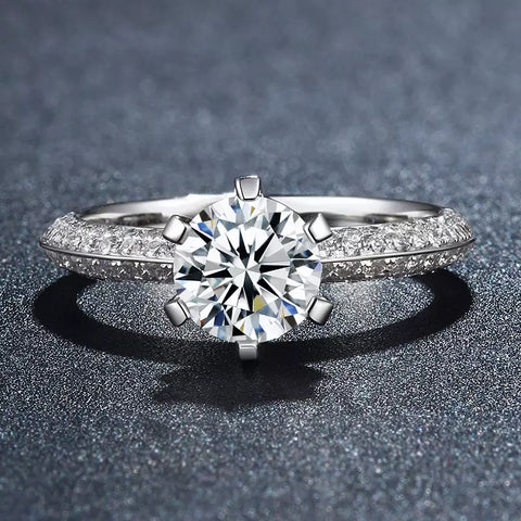 Lab Grown Diamond 18k White Gold Engagement Ring