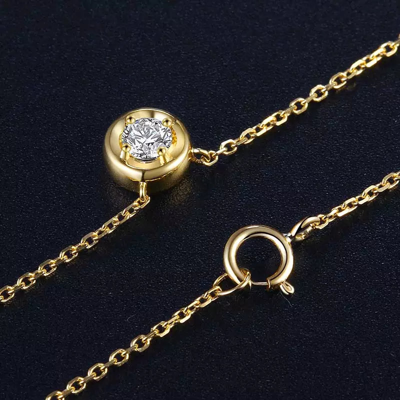 18K Yellow Gold Diamond Necklace