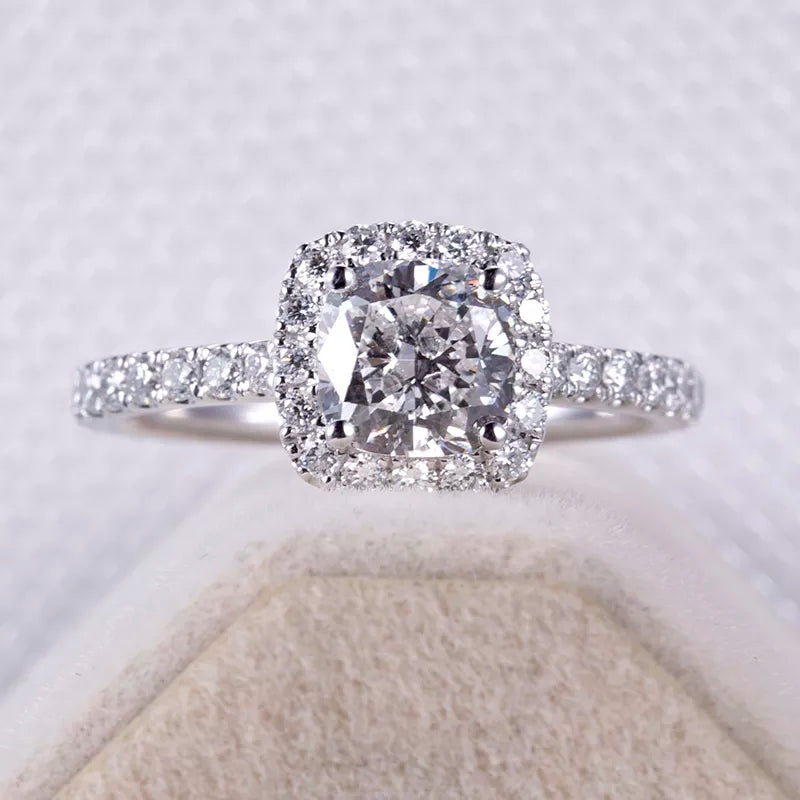 Cushion Cut Diamond Engagement Ring