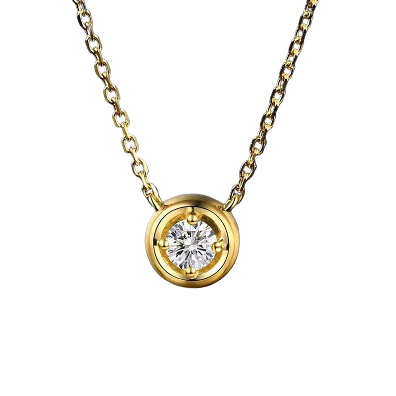 18K Yellow Gold Diamond Necklace