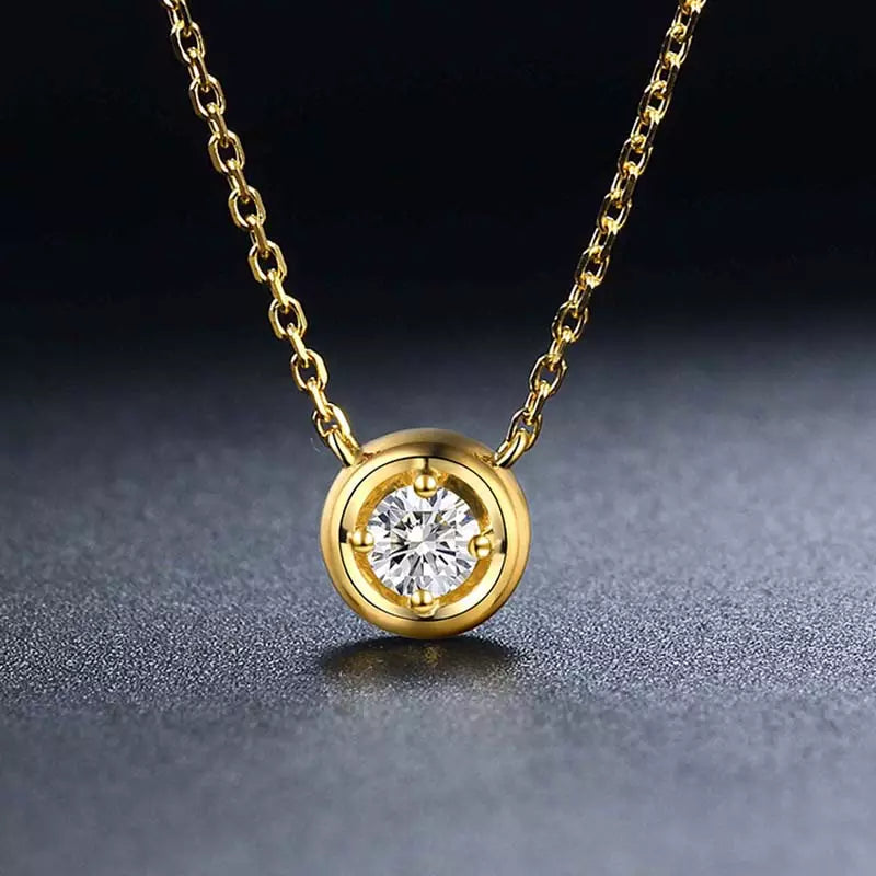 18K Yellow Gold Diamond Necklace