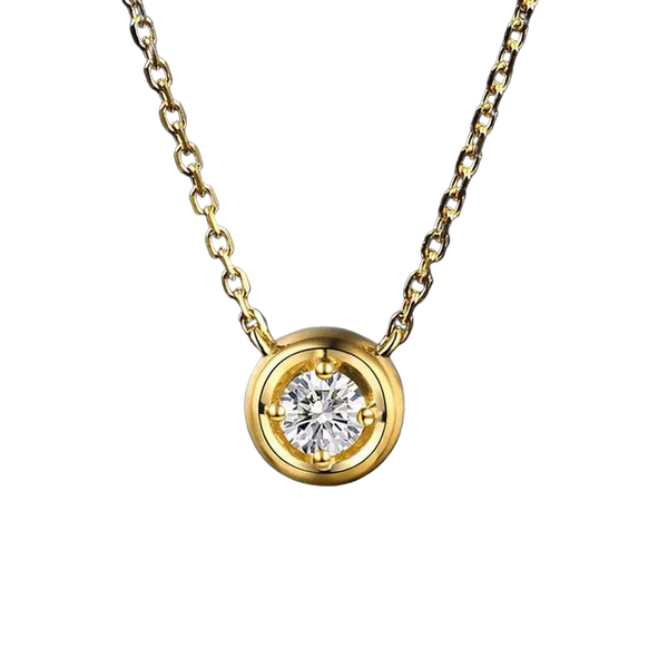 18K Yellow Gold Diamond Necklace