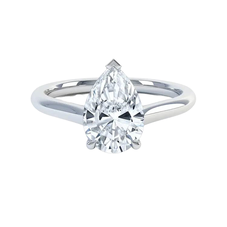 Luxury Pear Cut Lab Grown Diamond Ring