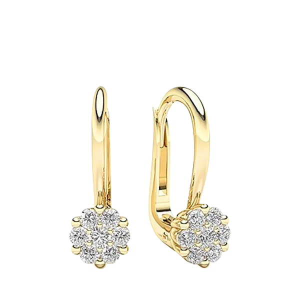 Elegant Classic Long Diamond Earrings