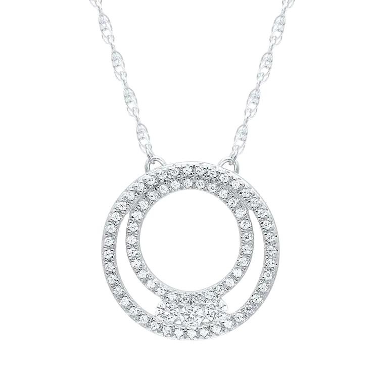 18k White Gold Dazzling Diamond Necklace