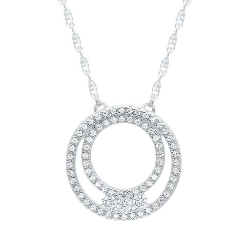 18k White Gold Dazzling Diamond Necklace