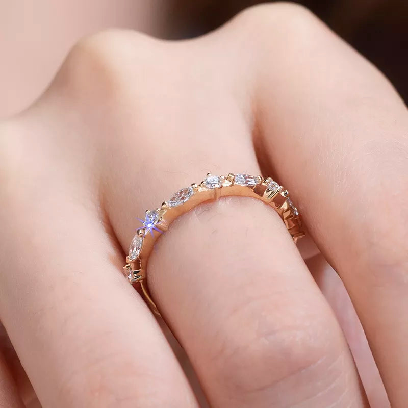 18k Yellow Gold Lab Grown Diamond Eternity Ring